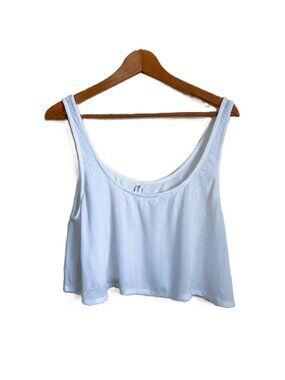 RVCA White Cropped Flowy Tank – Size Large (12)